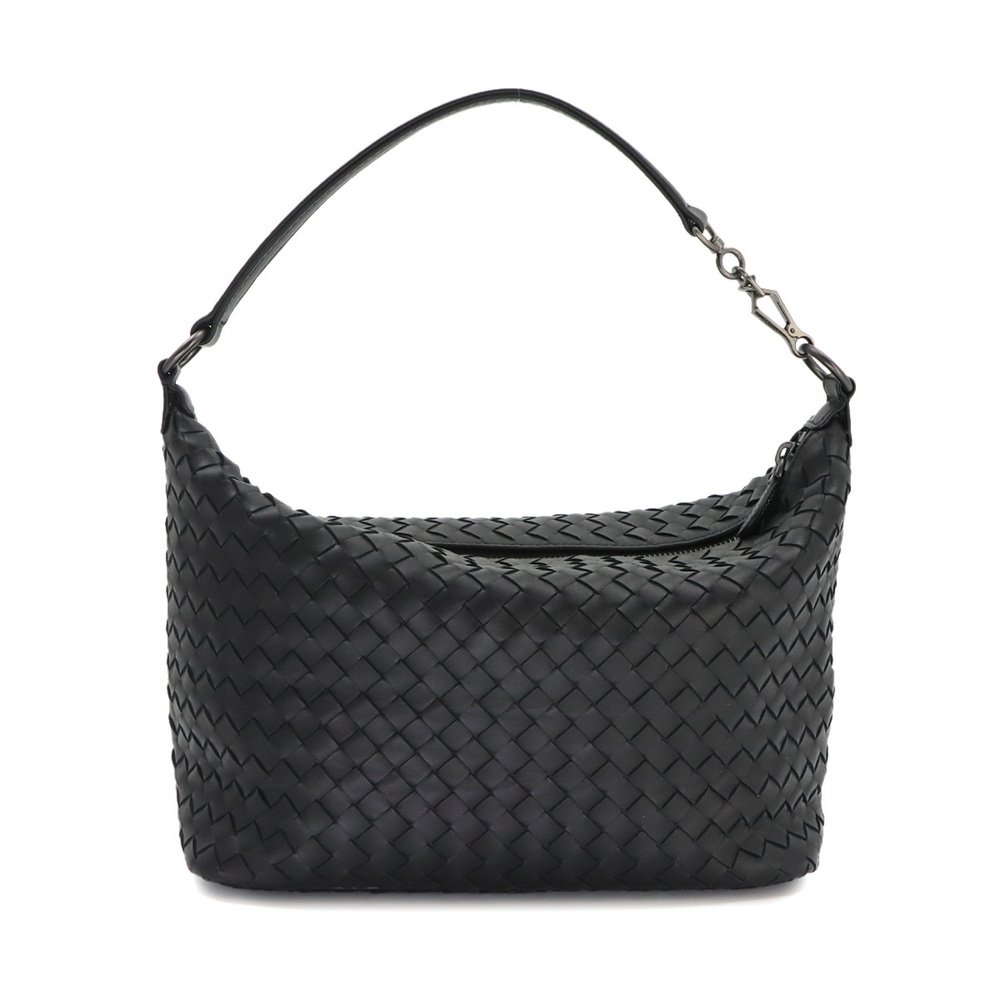 Bottega Veneta Intrecciato Handbag, Leather, Black, 239988